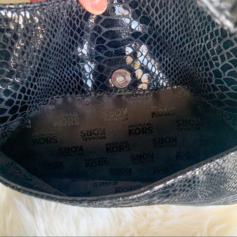 Michael Kors Leather & Snakeskin Hobo Bag - Picture 3 of 8